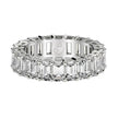 Emerald Cut Lab Grown Diamond Eternity Ring in 14k White Gold (4 cttw FG/VS2) - Rings - Custom Crafting Alliance, LLC