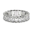 Emerald Cut Lab Grown Diamond Eternity Ring in 14k White Gold (4 cttw FG/VS2) - Rings - Custom Crafting Alliance, LLC