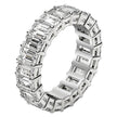 Emerald Cut Lab Grown Diamond Eternity Ring in 14k White Gold (6 cttw FG/VS2) - Rings - Custom Crafting Alliance, LLC