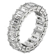 Emerald Cut Lab Grown Diamond Eternity Ring in 14k White Gold (6 cttw FG/VS2) - Rings - Custom Crafting Alliance, LLC