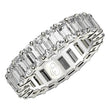Emerald Cut Lab Grown Diamond Eternity Ring in 14k White Gold (6 cttw FG/VS2) - Rings - Custom Crafting Alliance, LLC