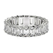 Emerald Cut Lab Grown Diamond Eternity Ring in 14k White Gold (6 cttw FG/VS2) - Rings - Custom Crafting Alliance, LLC