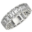 Emerald Cut Lab Grown Diamond Eternity Ring in 14k White Gold (8 cttw FG/VS2) - Rings - Custom Crafting Alliance, LLC