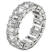 Emerald Cut Lab Grown Diamond Eternity Ring in 14k White Gold (8 cttw FG/VS2) - Rings - Custom Crafting Alliance, LLC