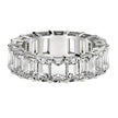 Emerald Cut Lab Grown Diamond Eternity Ring in 14k White Gold (8 cttw FG/VS2) - Rings - Custom Crafting Alliance, LLC