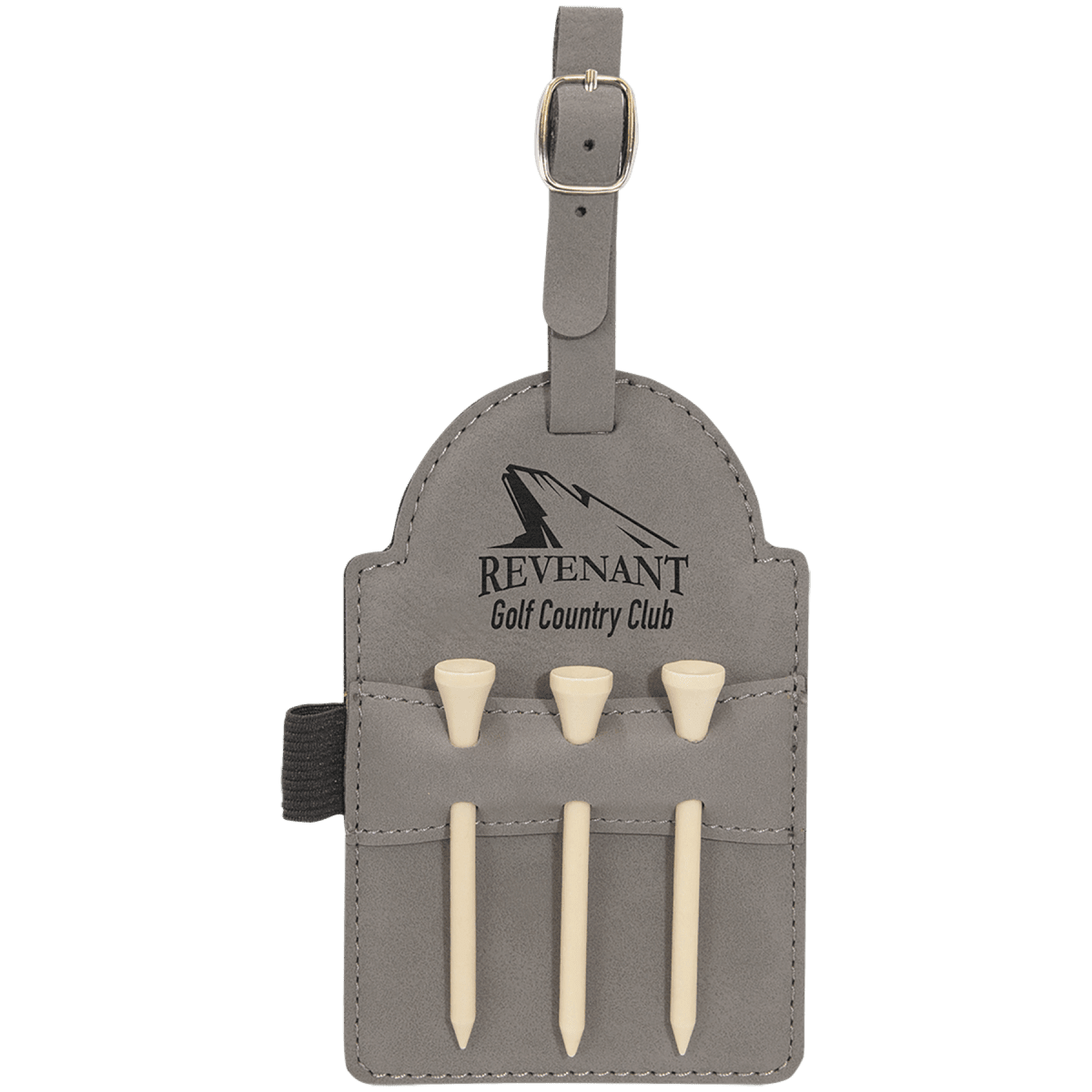 Engravable Leatherette Golf Tee Bag Tag - Golf - Custom Crafting Alliance, LLC