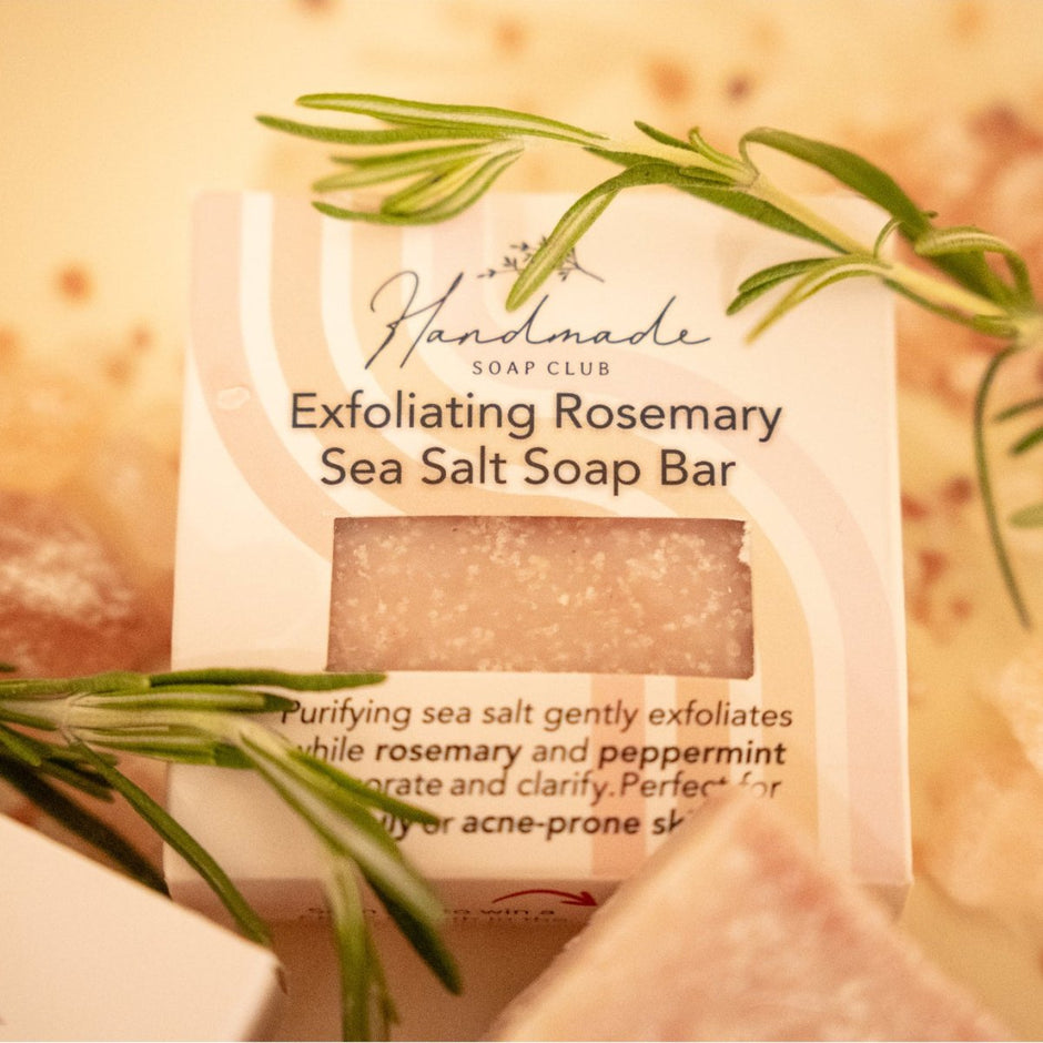 Exfoliating Rosemary Sea Salt Soap Bar - Bar Soap - Custom Crafting Alliance, LLC