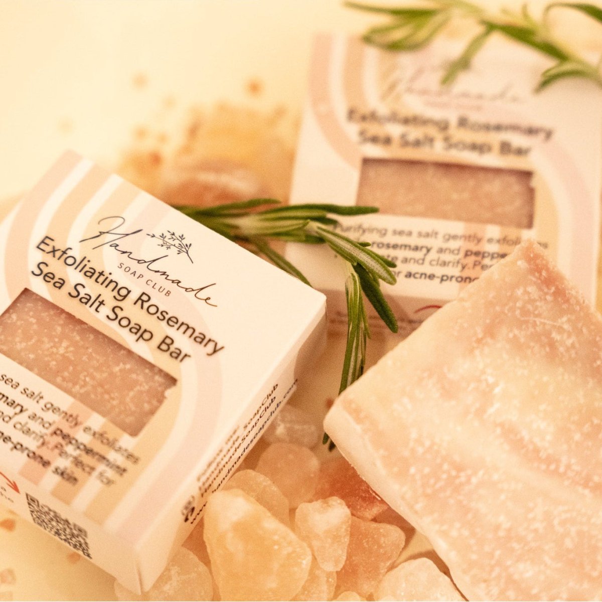 Exfoliating Rosemary Sea Salt Soap Bar - Bar Soap - Custom Crafting Alliance, LLC