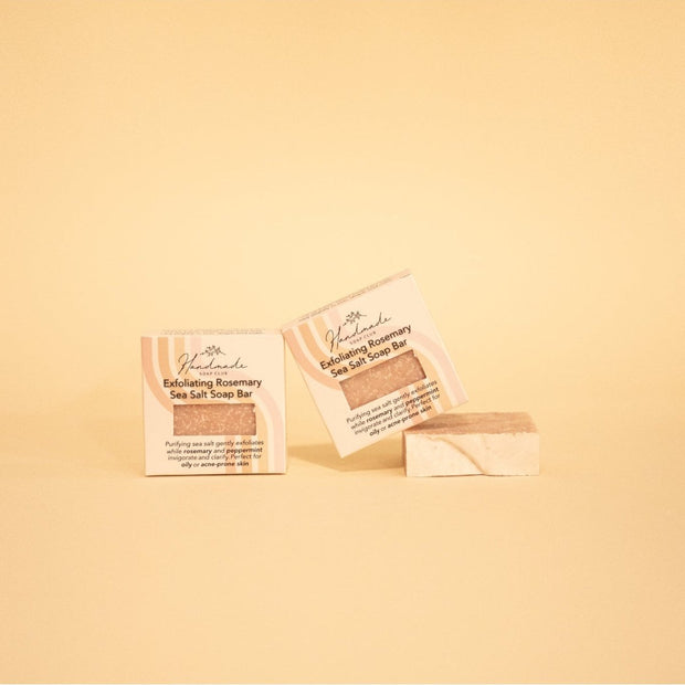 Exfoliating Rosemary Sea Salt Soap Bar - Bar Soap - Custom Crafting Alliance, LLC