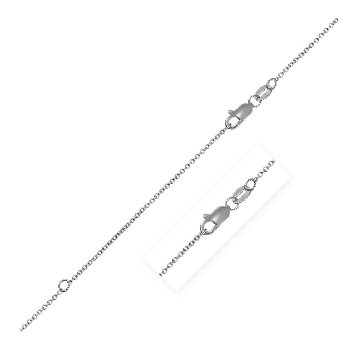 Extendable Cable Chain in 18k White Gold (1.00 mm) - Necklaces - Custom Crafting Alliance, LLC