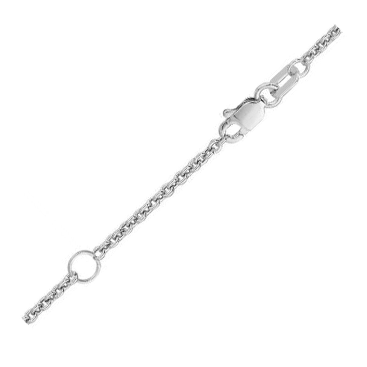 Extendable Cable Chain in 18k White Gold (1.80 mm) - Necklaces - Custom Crafting Alliance, LLC