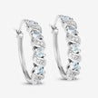 1.08 Carat Genuine Aquamarine and White Topaz .925 Sterling Silver Earrings
