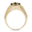 0.91 Carat Genuine Black Diamond .925 Sterling Silver Ring