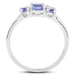 1.41 Carat Genuine Tanzanite .925 Sterling Silver Ring