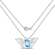 10.62 Carat Genuine Swiss Blue Topaz .925 Sterling Silver Pendant