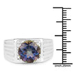 4.75 Carat Genuine Mystic Topaz .925 Sterling Silver Ring