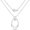 0.14 Carat Genuine White Diamond .925 Sterling Silver Pendant