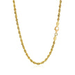 3.0mm 14k Yellow Gold Solid Diamond Cut Rope Chain