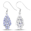 3.04 Carat Genuine Tanzanite .925 Sterling Silver Earrings