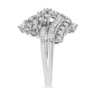 10K White Gold 1/2 Cttw Round and Baguette-Cut 