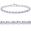 4.59 Carat Genuine Tanzanite .925 Sterling Silver Bracelet