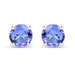 0.94 Carat Genuine Tanzanite .925 Sterling Silver Earrings
