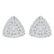 14K White Gold 1/2 cttw Trillion Shaped Diamond Stud Earrings (H-I Clarity, SI2-I1 Color)