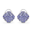 3.14 Carat Genuine Tanzanite .925 Sterling Silver Earrings