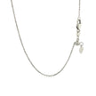14k White Gold Adjustable Cable Chain 0.9mm