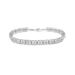 .925 Sterling Silver 1/10 Cttw Diamond Double-Link 7