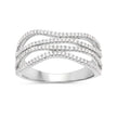 0.46 Carat Genuine White Diamond 14K White Gold Ring (F-G Color, SI Clarity)