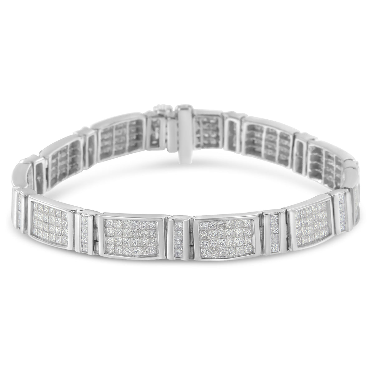 14K White Gold 7.0 Cttw Princess Cut Diamond 7