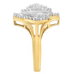 10K Yellow Gold Diamond Cocktail Ring (1/2 Cttw, J-K Color, I2-I3 Clarity) - Size 6-1/2