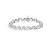 14K White Gold 2.00 Cttw Diamond Cluster and Spiral Link Bracelet (I-J Color, I1-I2 Clarity) - 7