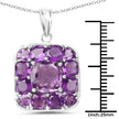 8.20 Carat Genuine Amethyst .925 Sterling Silver Pendant