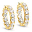 3.08 Carat Genuine Lab Grown Diamond 14K Yellow Gold Earrings