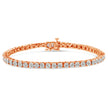 .925 Sterling Silver 1.0 Cttw Miracle-Set Diamond Round Faceted Bezel Tennis Bracelet (I-J Color, I3 Clarity) - 7