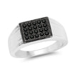 0.30 Carat Genuine Black Diamond .925 Sterling Silver Ring