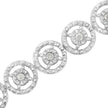 .925 Sterling Silver 1.0 Cttw Diamond Nested Circle Miracle Set Open Wheel 7