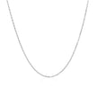 14k White Gold Diamond Cut Cable Link Chain 0.8mm