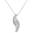 .925 Sterling Silver Diamond Accent Bypass Curve 18