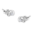 .925 Sterling Silver Round Cut Diamond Fashion Stud Earrings (0.10 cttw, I-J Color, I2-I3 Clarity)