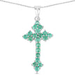2.00 Carat Genuine Zambian Emerald .925 Sterling Silver Pendant