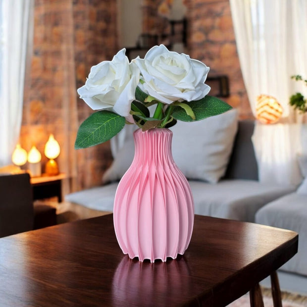 Facetta 3D - Printed Geometric Vase – Modern Artistry for Your Home - Vase - Custom Crafting Alliance, LLC