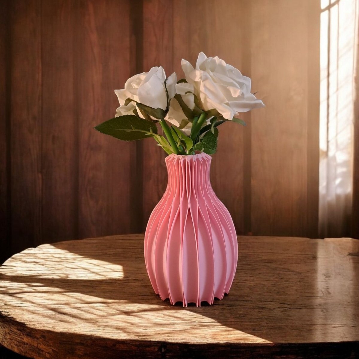 Facetta 3D - Printed Geometric Vase – Modern Artistry for Your Home - Vase - Custom Crafting Alliance, LLC