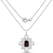 8.00 Carat Genuine Garnet .925 Sterling Silver Pendant