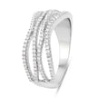 0.46 Carat Genuine White Diamond 14K White Gold Ring (F-G Color, SI Clarity)
