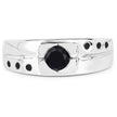 0.56 Carat Genuine Black Diamond .925 Sterling Silver Ring