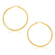 14k Yellow Gold Polished Hoop Earrings (30mm)