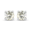 0.71 Carat Genuine White Diamond 14K White Gold Earrings